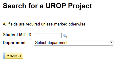 Search for a UROP Project