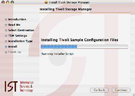 Installation progress bar