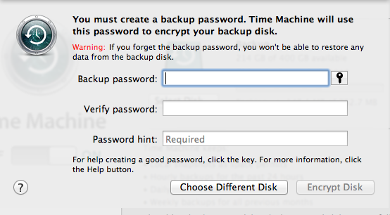 Backup password"