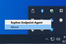 Sophos right-click menu