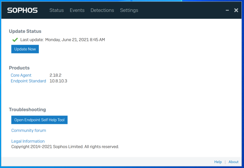 Sophos Update Status