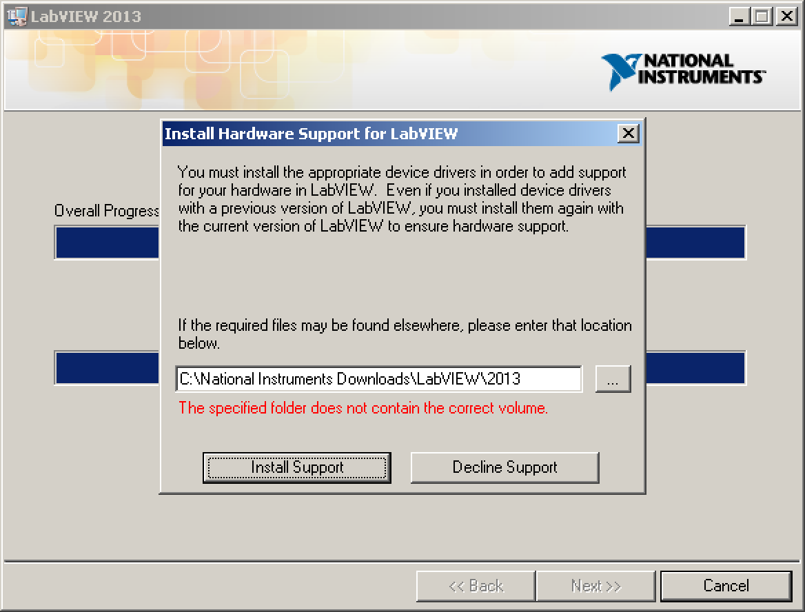 instacal install with labview