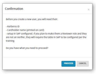 New User Confirmation Message