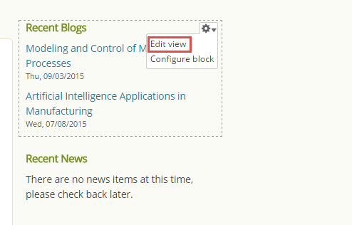 access blog view