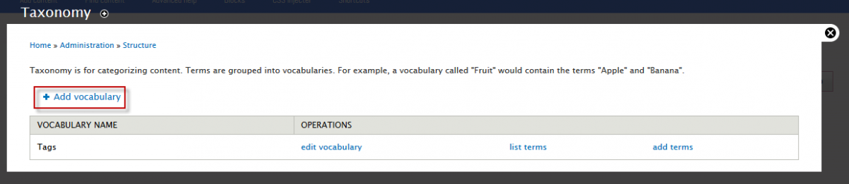 add vocabulary