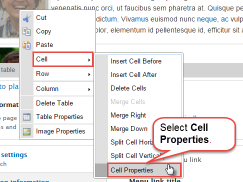 cell properties