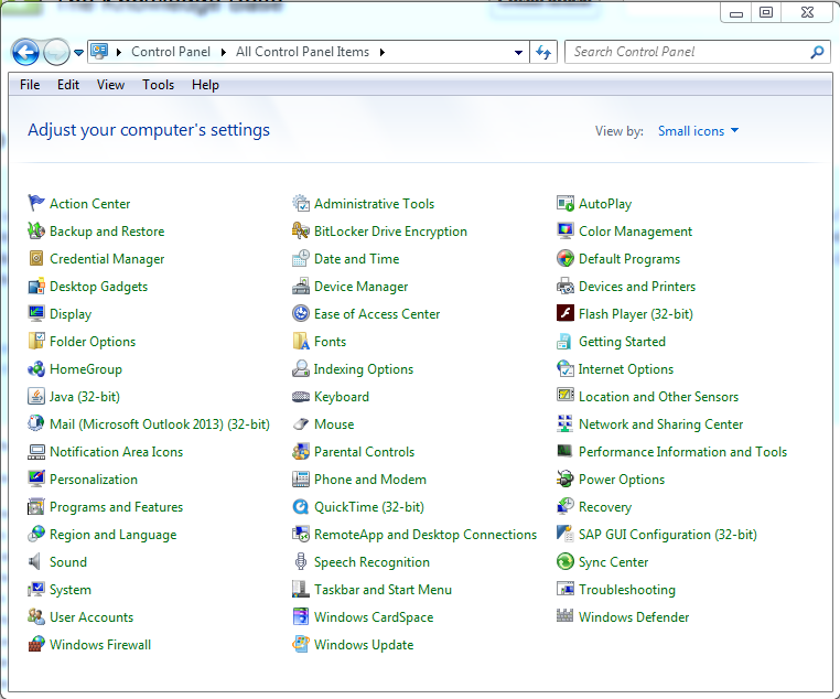 Click Bitlocker Drive encryption in Control Panel