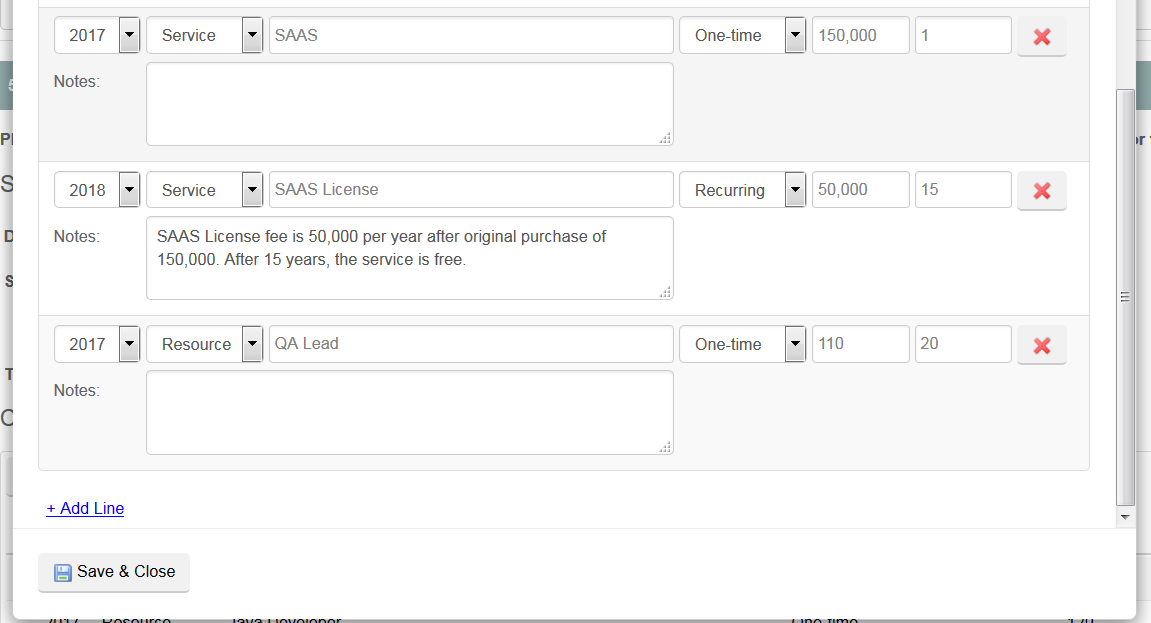 Cost Estimate Solution screenshot 2/2