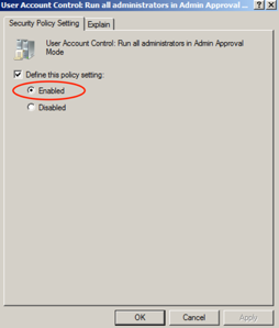 Enable User Account Control