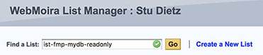 Find a WebMoira list