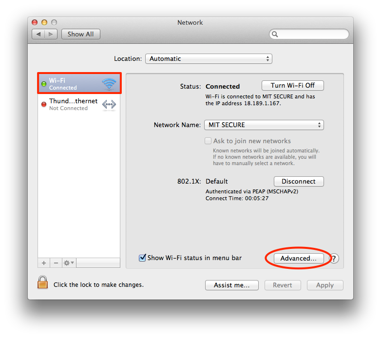 System network preferences