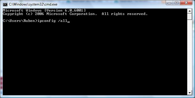 Command prompt screen