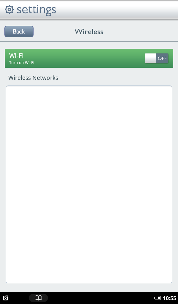 Wi-Fi Settings panel