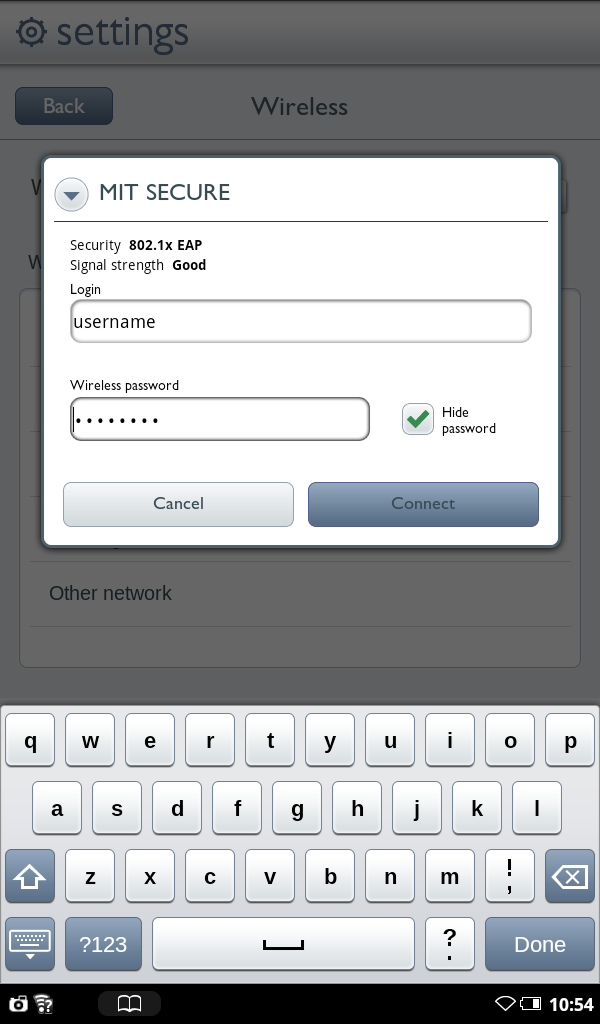 connecting to MIT Secure