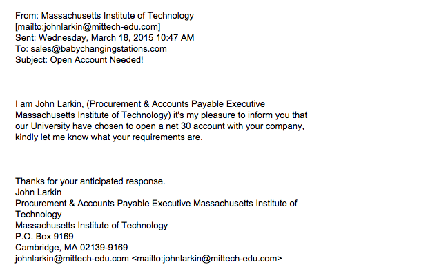 sample phishing email 3