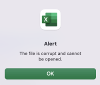 corrupt file error